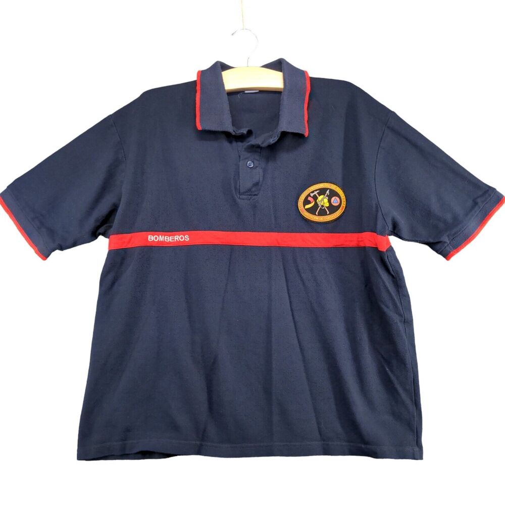 Consorcio Provincial De Bomberos Men's Polo Shirt Blue XL Guadalajara